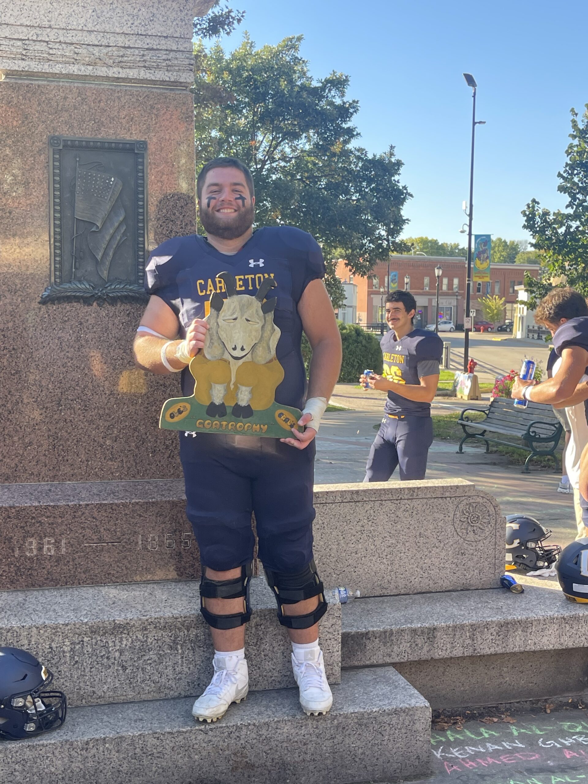Picture of me celebrating beating our cross-town rival.